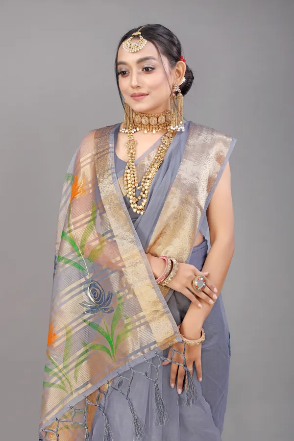 GREY_WOVEN_WORK_ORGANZA_SAREE